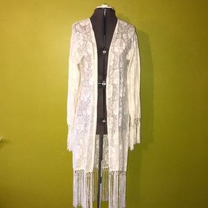 Minkpink Long Sleeve Lace Cardigan